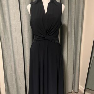 Tommy Hilfiger Navy Twist Front Maxi Dress